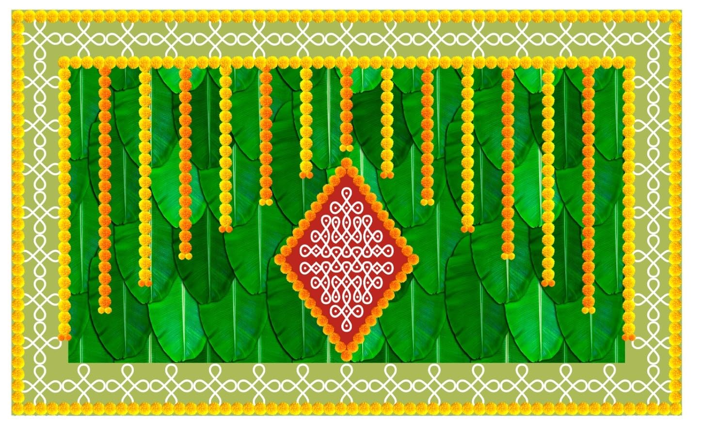 Banana Leaf Backdrop Decoration