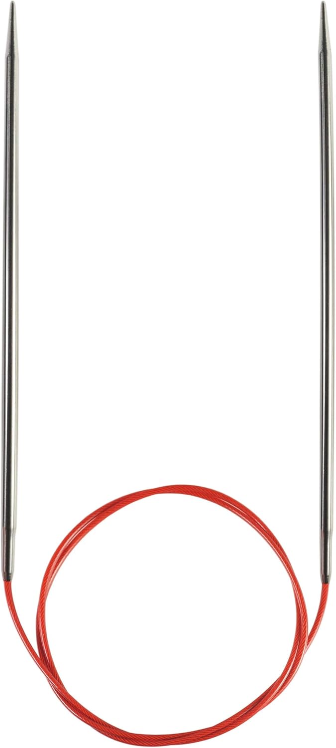 ChiaoGoo Red Lace Circular 32 inch (81cm) Stainless Steel Knitting Needle Size US 7 (4.5mm) 7032-7