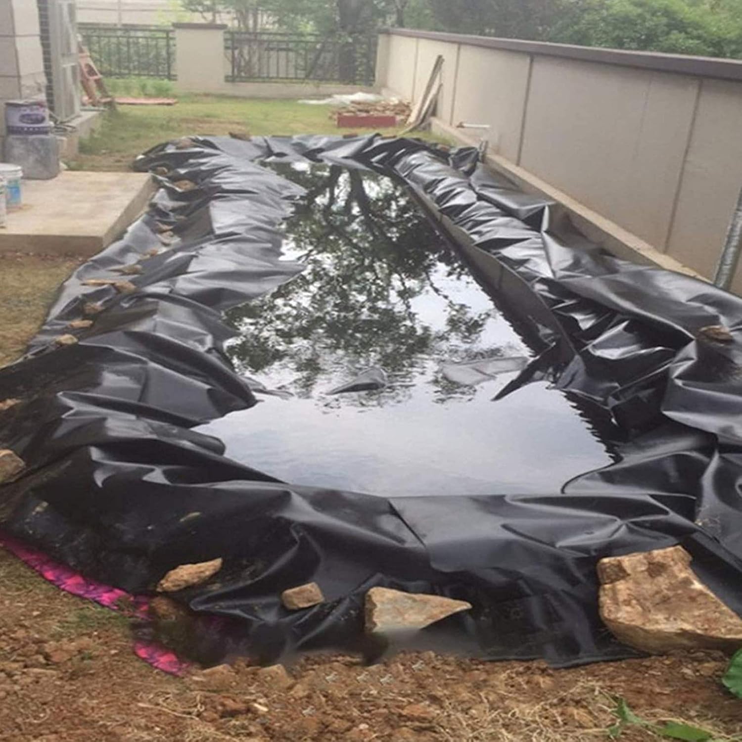 Durable Fish Pond Liner for Gardens & Pools - Impermeable Membrane Film for Water Gardens, Koi Ponds, Streams & Fountains (0.25mm/0.55mm Thickness)
