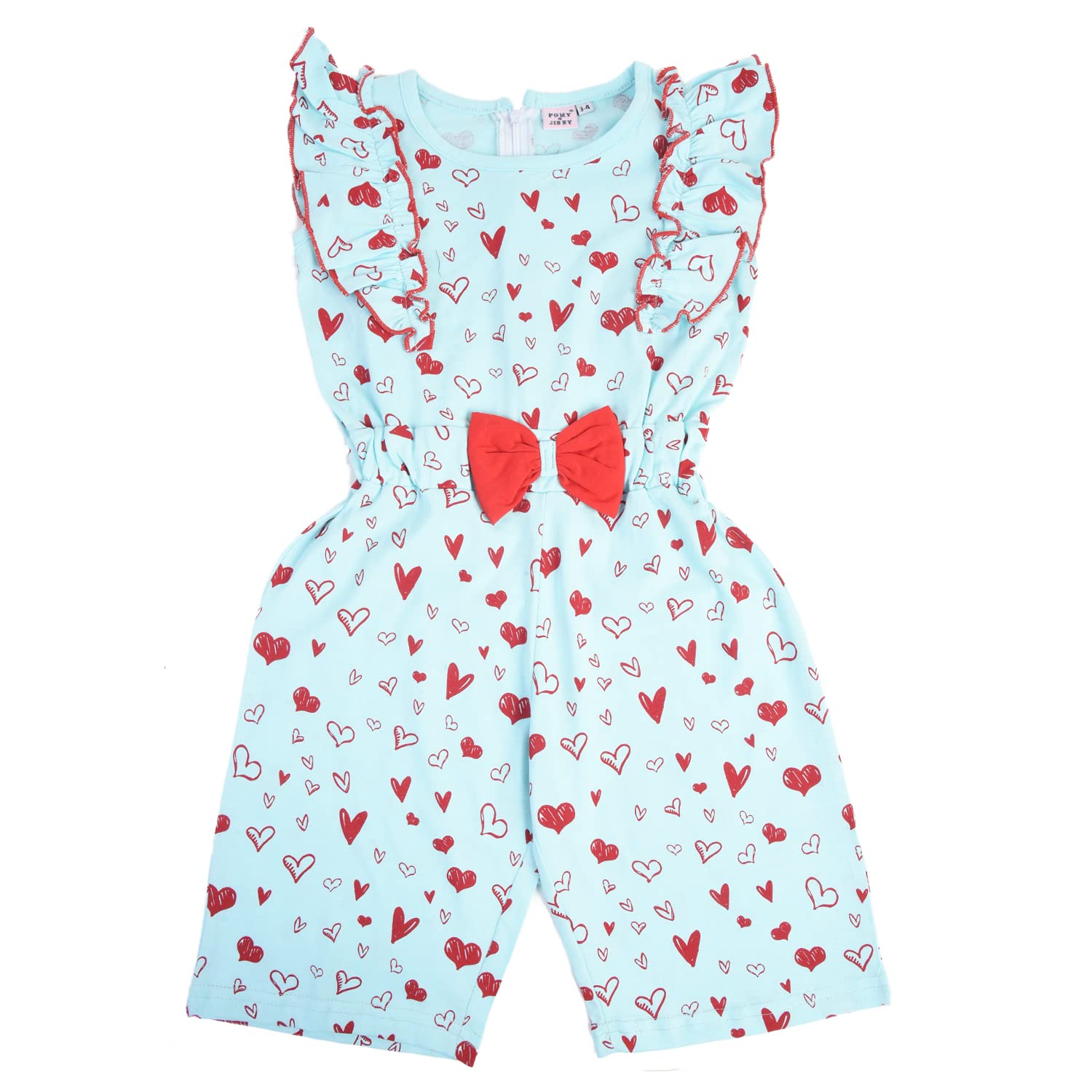 Girls Cotton Printed Jumpsuit