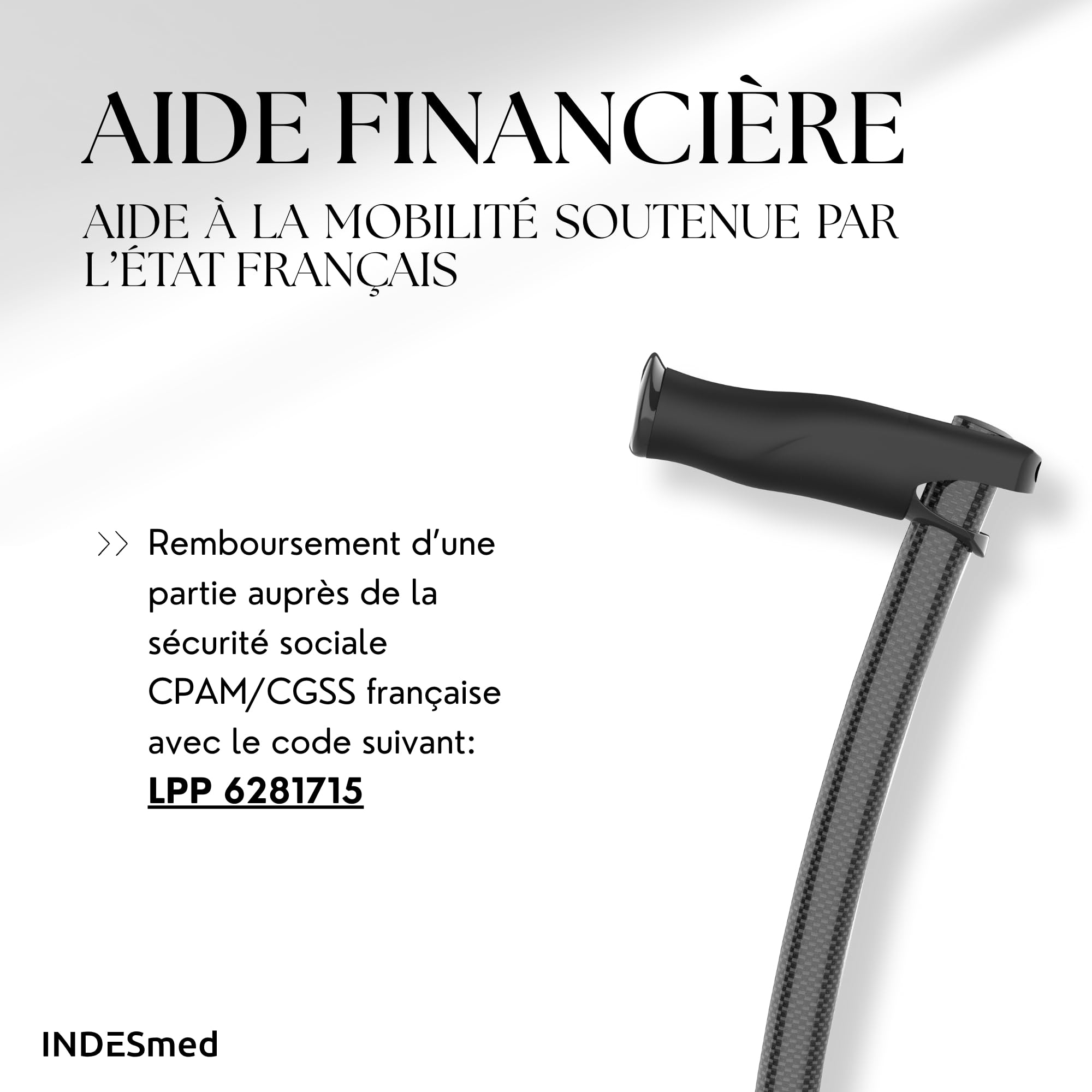 Canne de Marche de Luxe 100% Fibre de Carbone Ultra Légère et Moderne