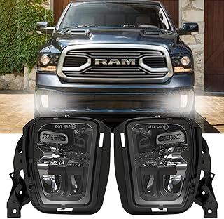 Atubeix Ram 1500 LED Fog Lights New Version fog lamps for Dodge Ram 1500 2013 2014 2015 2016 2017 2018 Truck Bumper Lamps Driving Accessories 2 pcs (Black)
