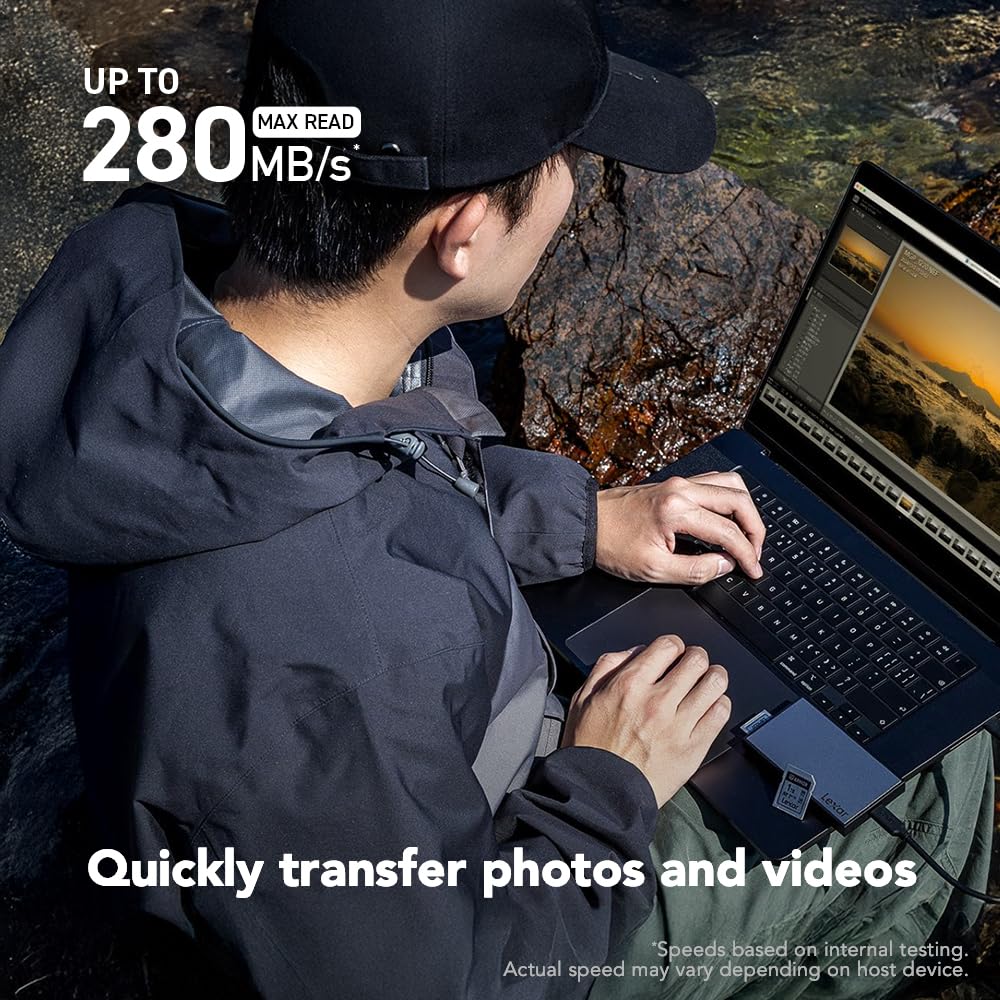 Lexar Tarjeta de Memoria Armor Silver Pro SDXC de 128 GB, UHS-II, C10, U3, V60, 6K UHD, hasta 280 MB/s de Lectura, Acero Inoxidable, para fotógrafos Profesionales, videógrafos, entusiastas