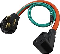 Vista 17 de AC WORKS Generador a adaptador RV de 30 amperios (L5-20 20A 3 clavijas de bloqueo compacto) Amarillo