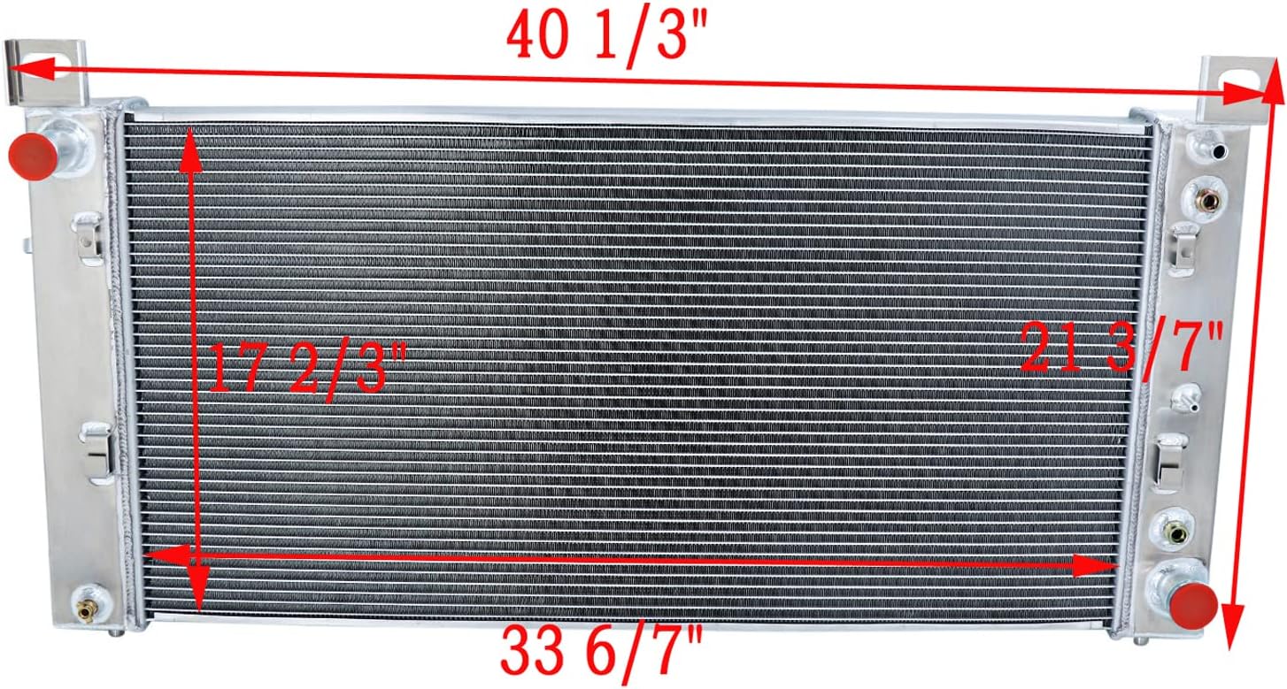 3 Row Aluminum Radiator For 1999-2014 Chevy Silverado 1500 2500 Hd Tahoe Suburban Gmc Yukon Sierra XL 02-14 Cadillac Escalade V8 Radiators 4.8L 5.3L 6.0L