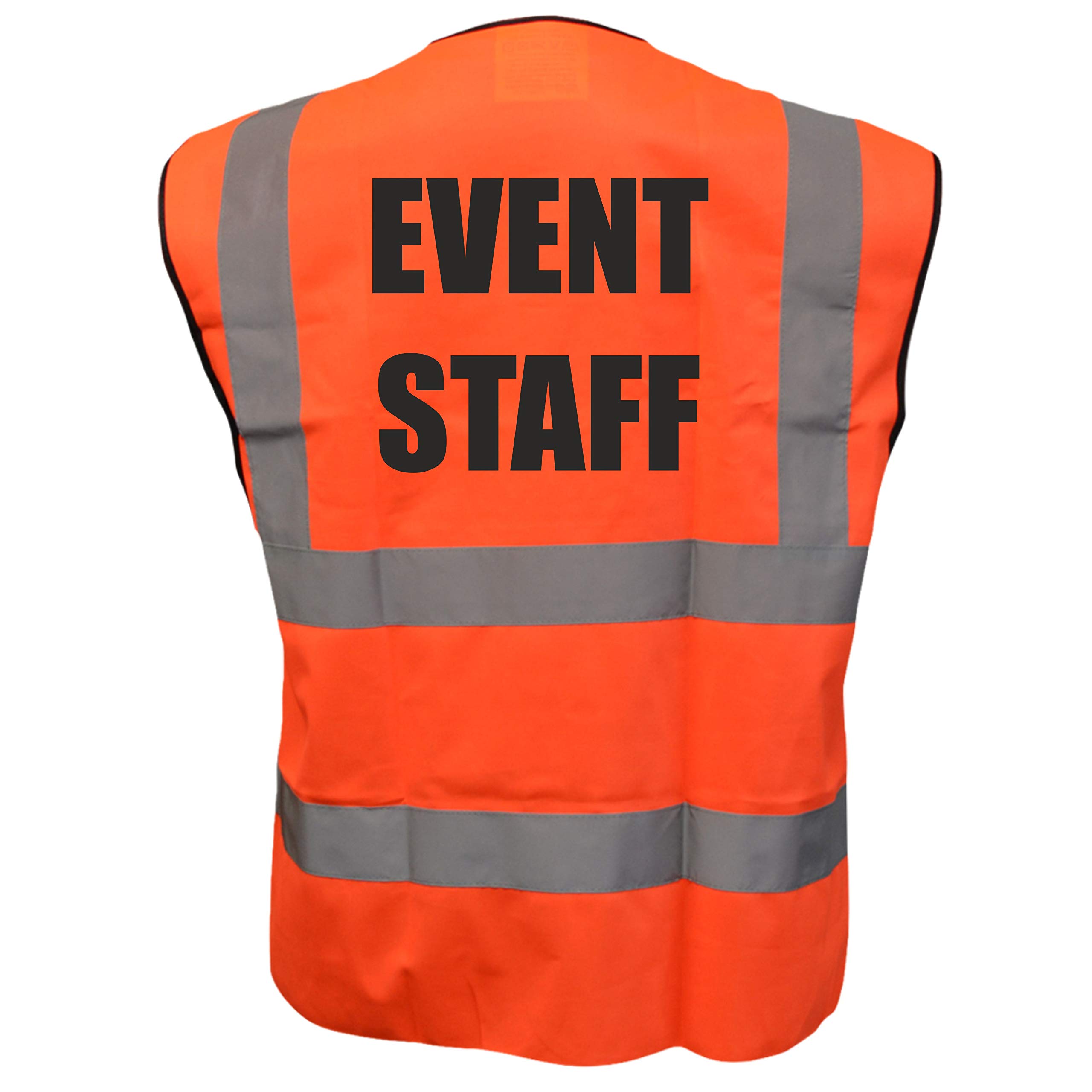 Brook Hi Vis Uk Unisex Orange Event Staff Hi Vis Viz Safety Vest Waistcoat Reflective High Visibility En471 Bs XXX-Large