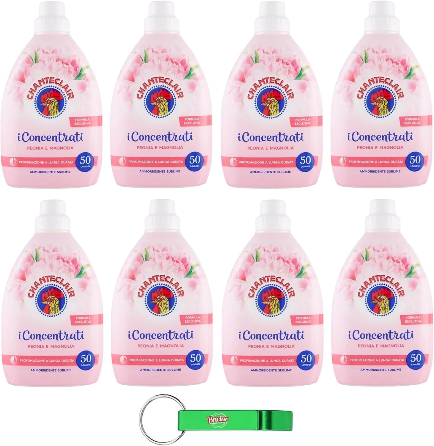 Chanteclair I Concentrati - Suavizante concentrado, aroma a peonía y magnolia, para ropa suave y perfumada, 50 lavados de 1000 ml + llavero Beni Culinari gratuito