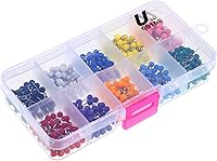 Vista 7 de Outus alfileres de acero con cabeza de plástico, 1/8 pulgadas, 500 unidades.