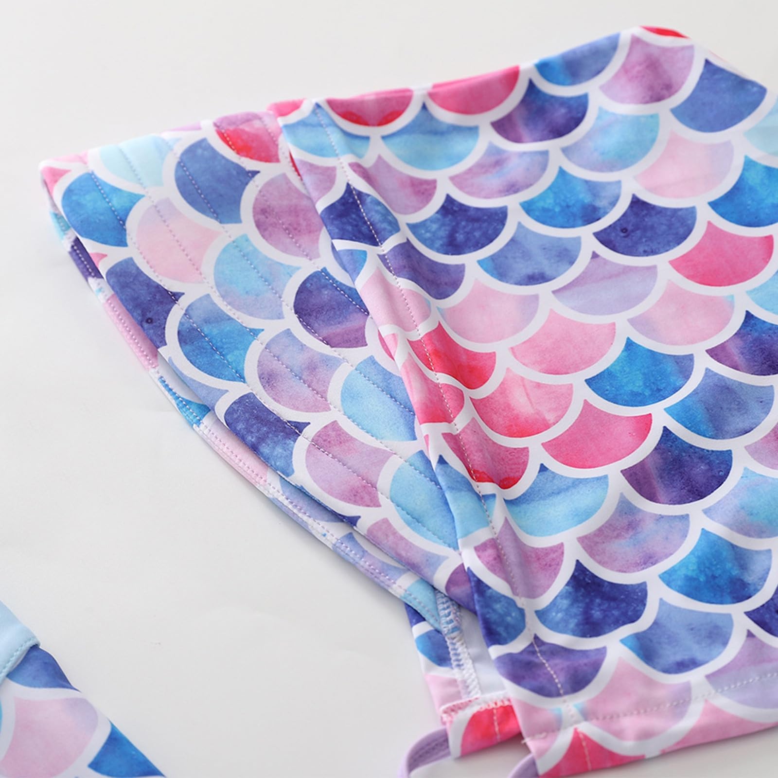 Generisch Bañador para niña en estilo de vestido, traje de baño de manga larga con estampado para todas las tallas (212 años).