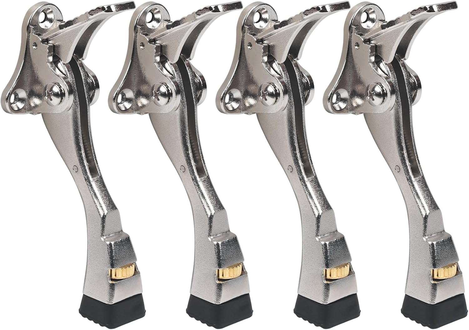 4 Packs Heavy Duty Kickdown Door Stopper, One Touch