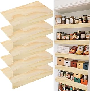 30 x 16 Inch Wooden Shelf Covers 5 Pack,Wire Rack Covers for Pantry Wood Shelf Liners-0.2 inch Thick,Removable Wood Shelves Covering Weight Pantry Shelf Cover for Closet Kitchen Pantry Bathroom