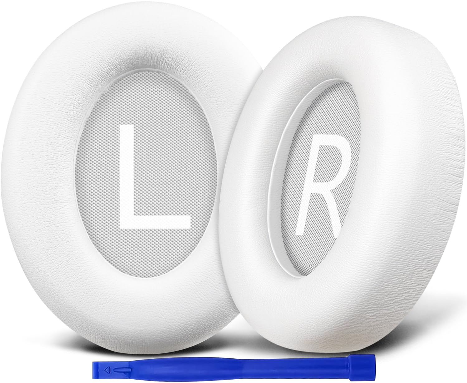 SOULWIT Protein Leather Replacement Earpads for Bose 700 (NC700) Wireless Headphones, Ear Pads Cushions with Softer Protein Leather, High-Density Noise Cancelling Foam, Added Thickness - White-image-34