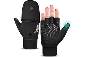 Mens Insulated Convertible Gloves Fingerless Winter Gloves