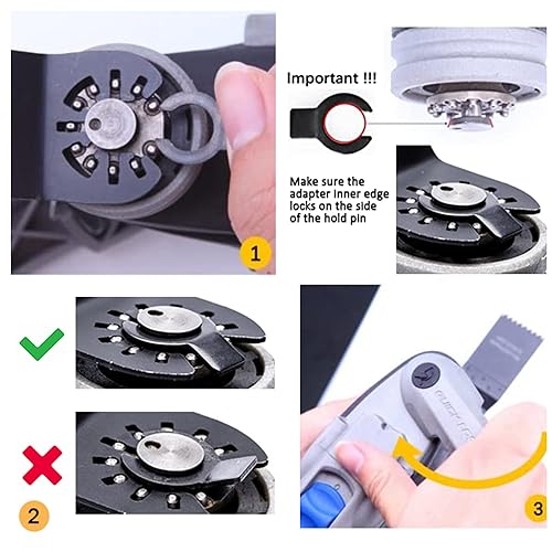 Miniatura 6 de EZARC Carbide Oscillating Tool Blades, Multitool Blades Heary Duty for Hard Material, Metal, Nails. Bolts. Screws, 3-Pack