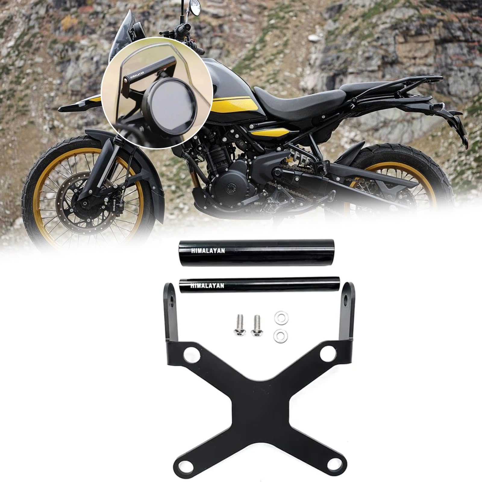 FOR Himalayan 450 himalayan 450 2024 2025 Nuovi accessori per moto Supporto per telefono Navigazione GPS 12-22MM Supporto per scheda di navigazione GPS