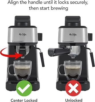Mr. Coffee 4-Shot Steam Espresso Cappuccino and Latte Maker with Stainless Steel Frothing Pitcher