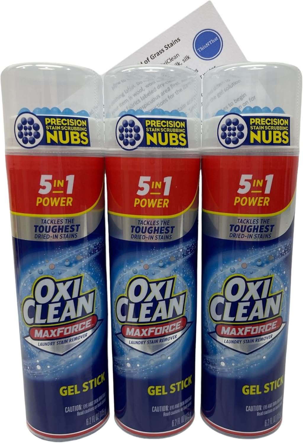 Buy OxiClean MaxForce 5 in 1 Laundry Stain Remover Gel Stick Bundle (3