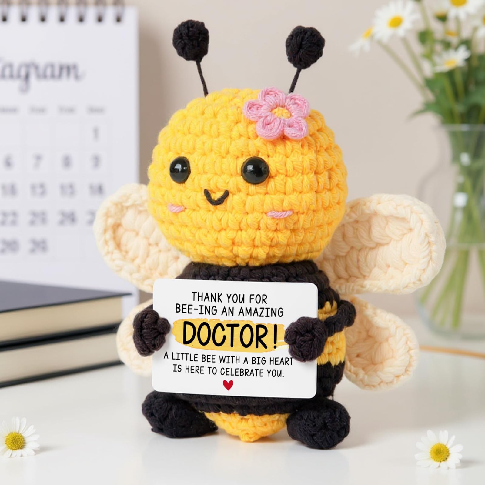 Doctors Day Gifts for Women, Doctor Appreciation Gifts, Medical Assistant, Physician Assistant, Graduation Gift for Medical School Student, Med Student - Home Collectible Decor Crochet Bee