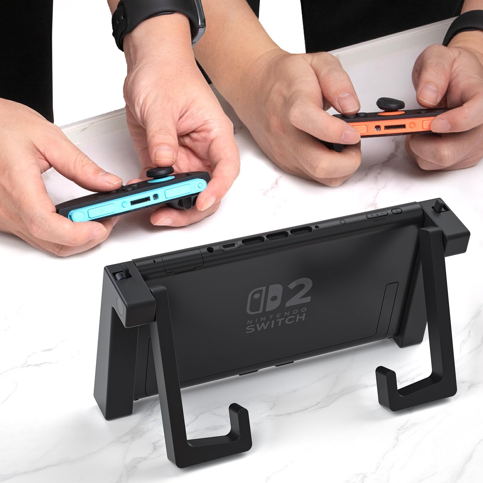 HEATFUN Switch 2 Car Headrest Mount Table Stand Wide-Fit Adjustable Hooks Case-Friendly Grip Multi-Angle Switch 2 Holder Anti-Slip