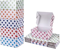 Vista 1 de Hoikwo Paquete de 18 cajas de regalo de lujo blancas de 9 x 6 x 4 pulgadas, elegantes cajas de regalo vacías para regalos del día de la madre, cajas