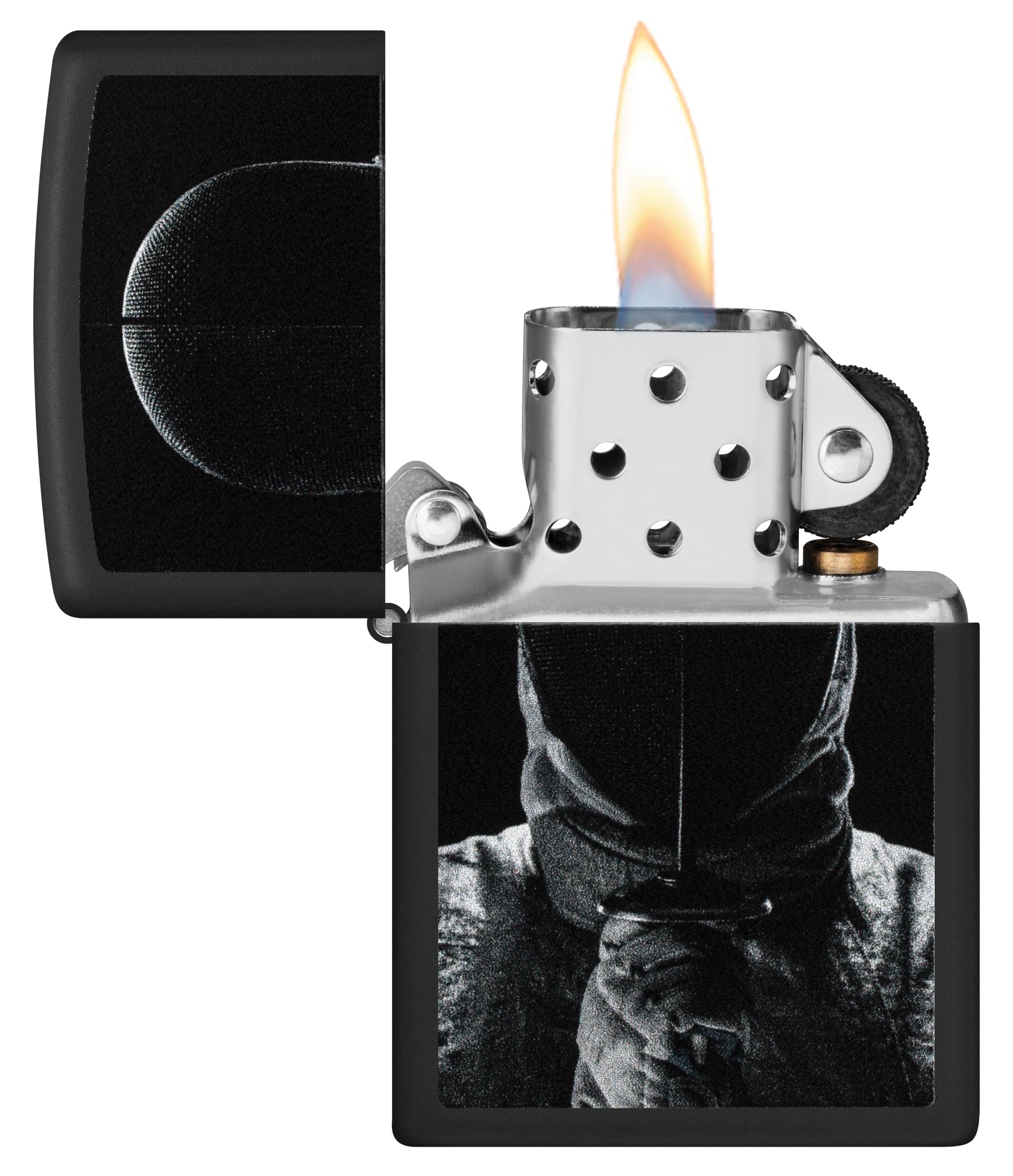 Zippo Sturmfeuerzeug - Fencing, Black Matte, Color Image - Nachfüllbar - Wiederverwendbar - Windfestes Design - Geschenkbox - Made in USA