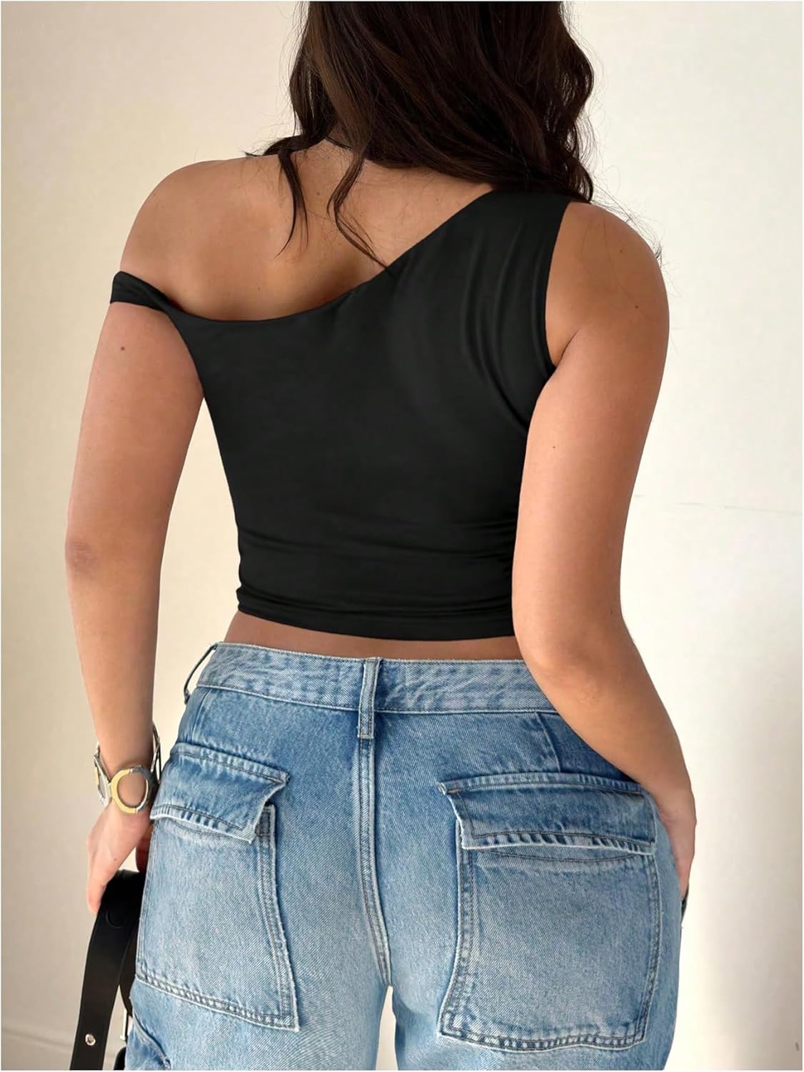 Verdusa Women's Plus Size Off The Shoulder Tops Ruched Sleeveless Going Out T Shirts - Image 2