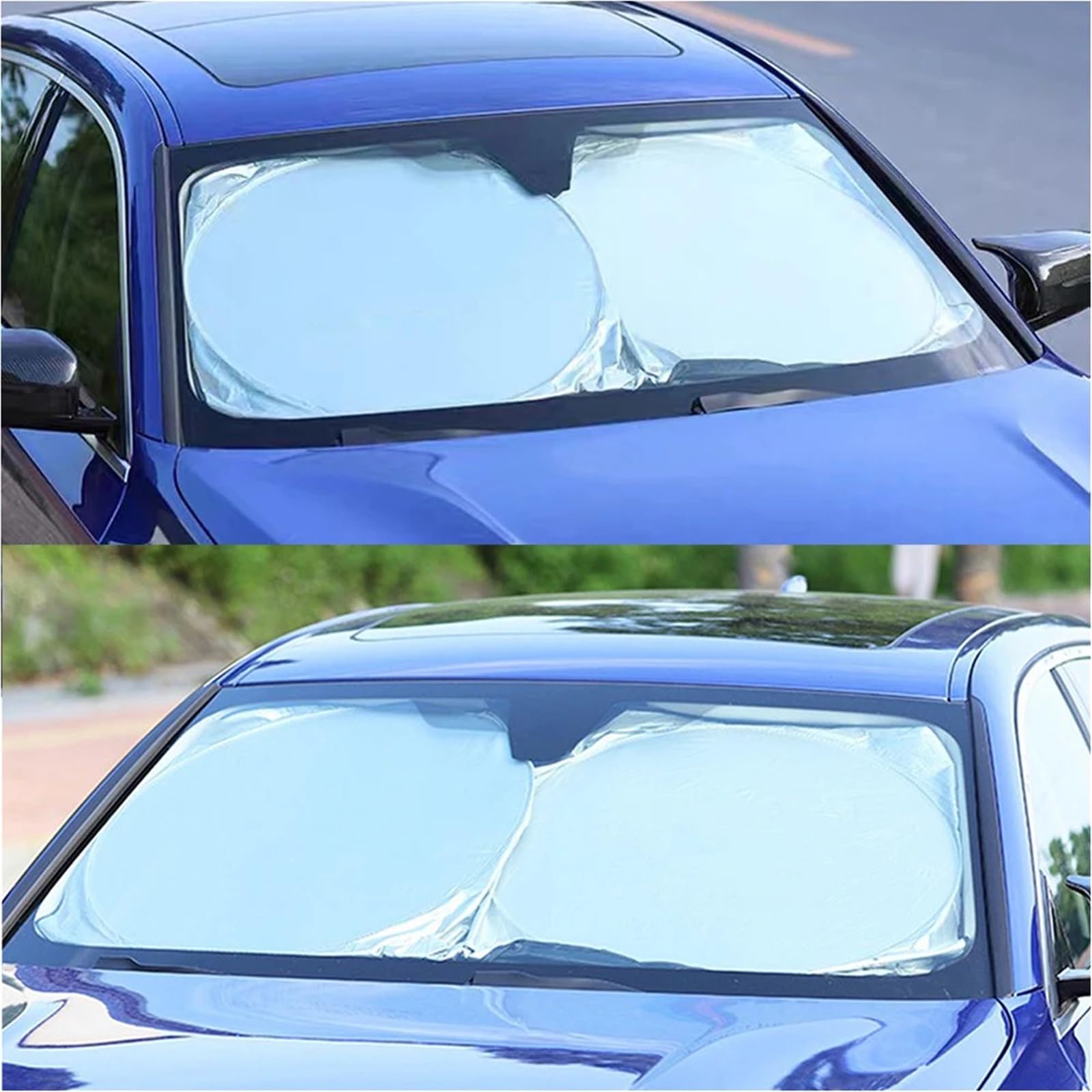 1 Set Di Copertura Per Parasole Per Finestrino Dell'auto Parabrezza, Protezione Per Visiera Solare Riflettente Anteriore, Posteriore, Posteriore(150X85cm)