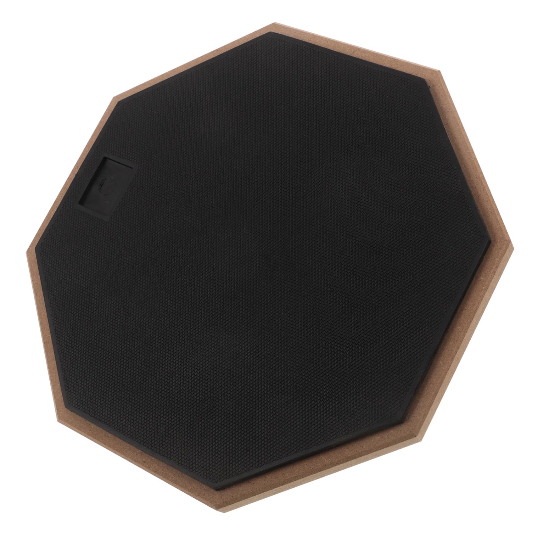 Abaodam Almohadilla de Práctica de Batería Silenciosa de Octagonal de Goma con Marco de Madera Pad de Entrenamiento para Casa y Escuela un Lado