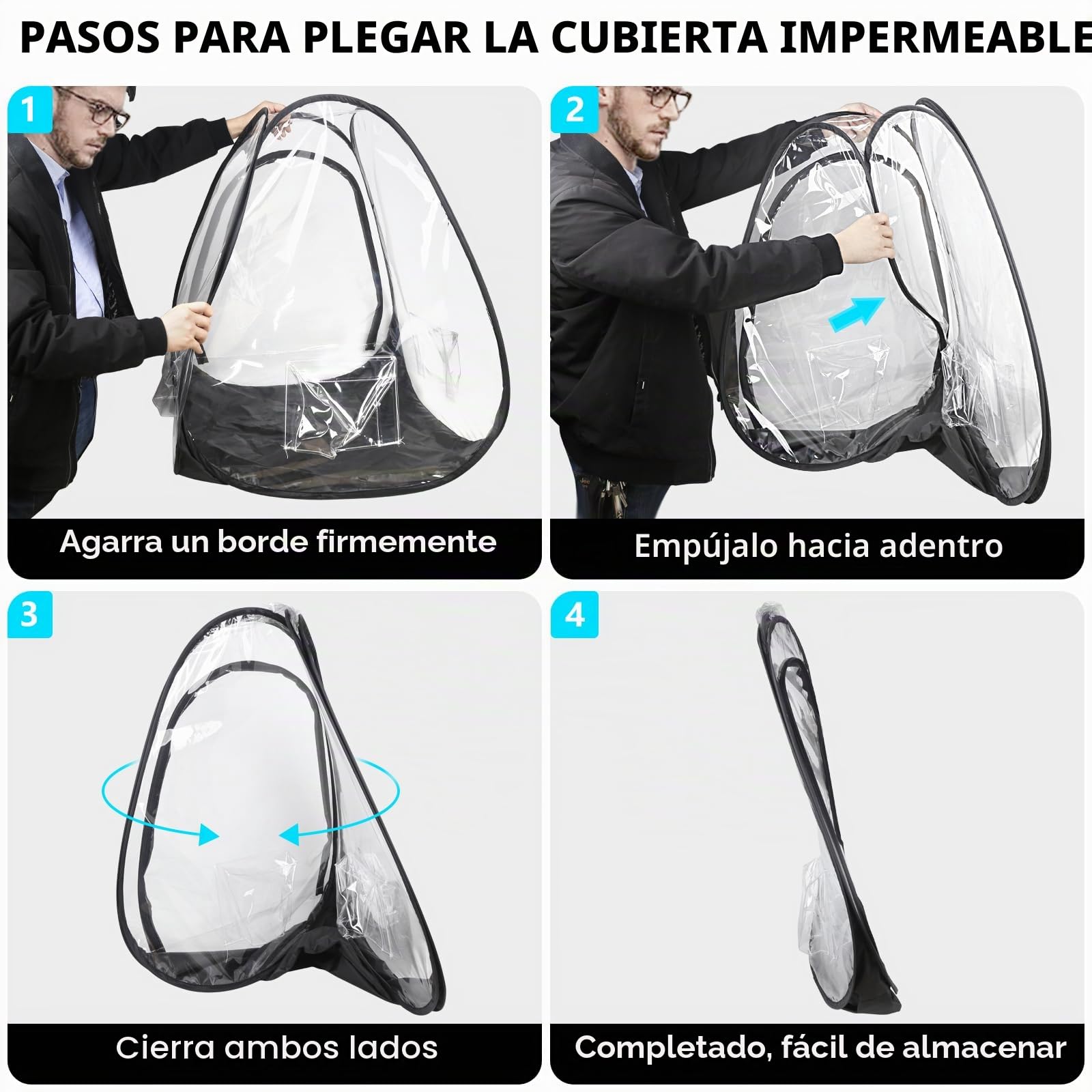 WECAN Protector de lluvia profesional para cabeza móvil, accesorios impermeables y a prueba de polvo para iluminación de escenarios, cubierta transparente para cabeza móvil de pie (1 unidad)