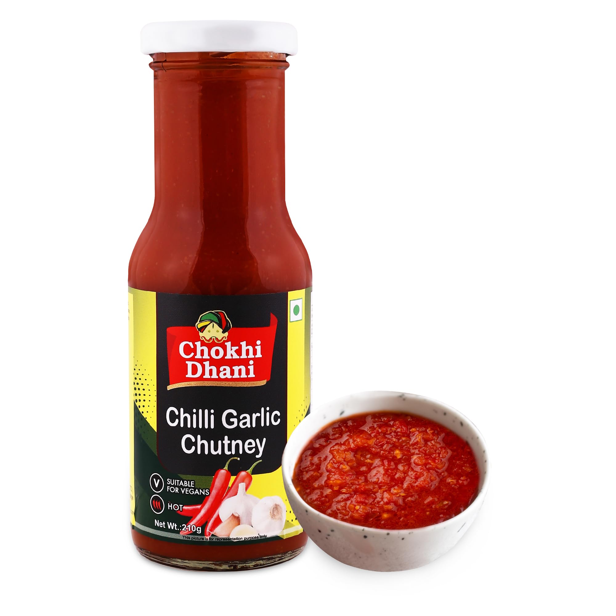 Chokhi Dhani Chilli Garlic Chutney - 210 gm, Pack 1