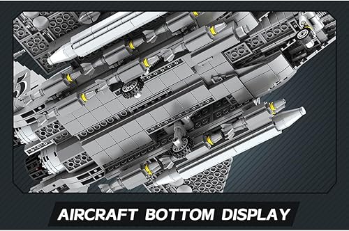 Miniatura 9 de KAROYD Technic F-15E Eagle Fighter Jet Kit de construcción, juego de bloques de construcción de la serie militar, compatible con Lego (2216 piezas)