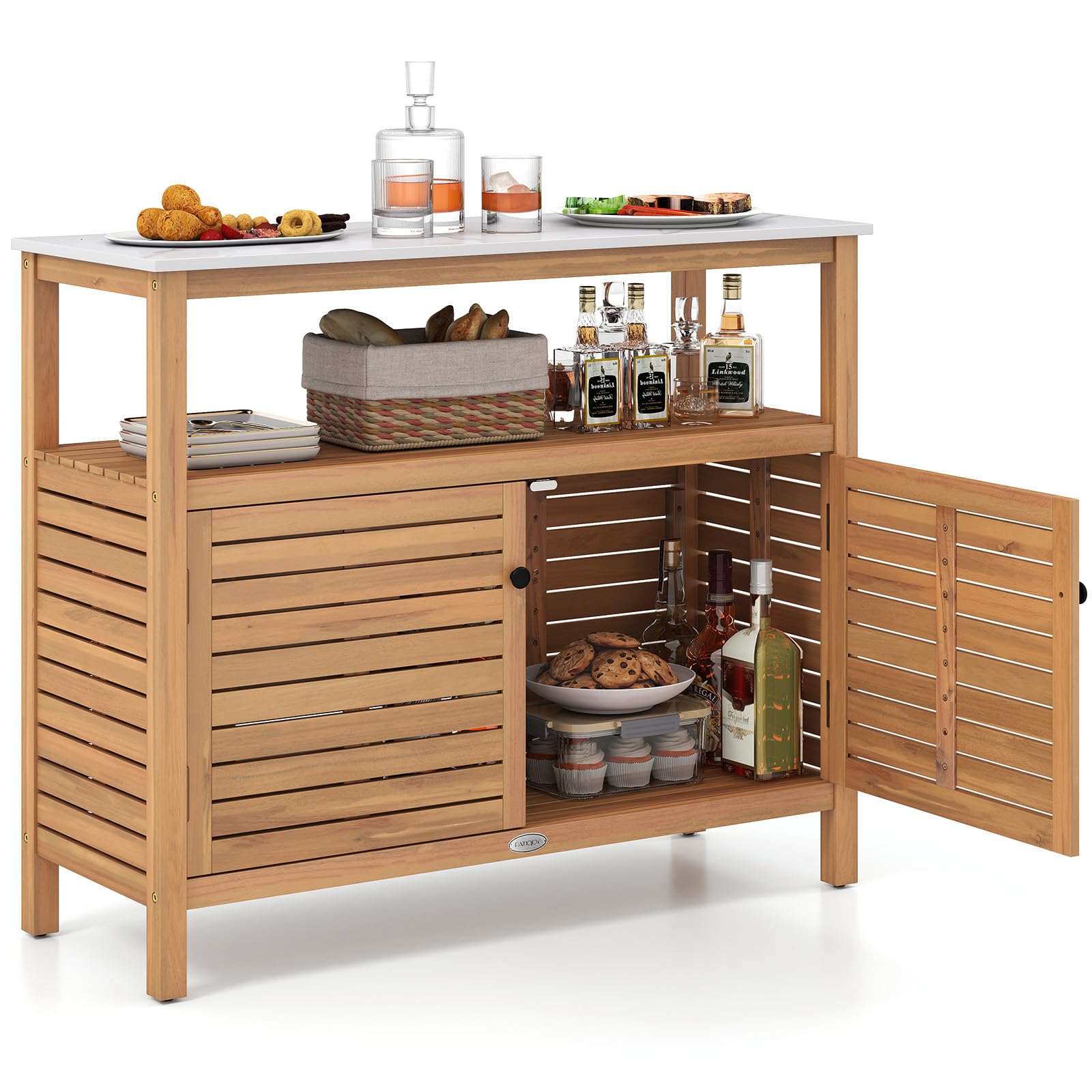 Goplus Patio Storage Cabinet