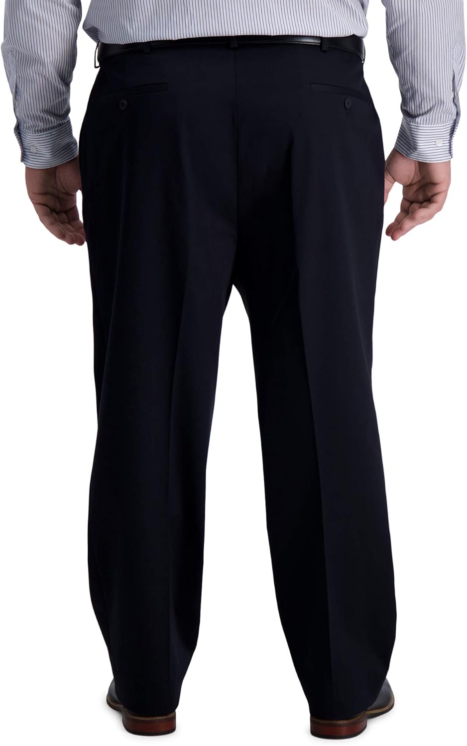 Haggar Men's Iron Free Premium Khaki Classic Fit Flat Front Expandable Waist Casual Pant (Regular and Big & Tall Sizes) - Image 2