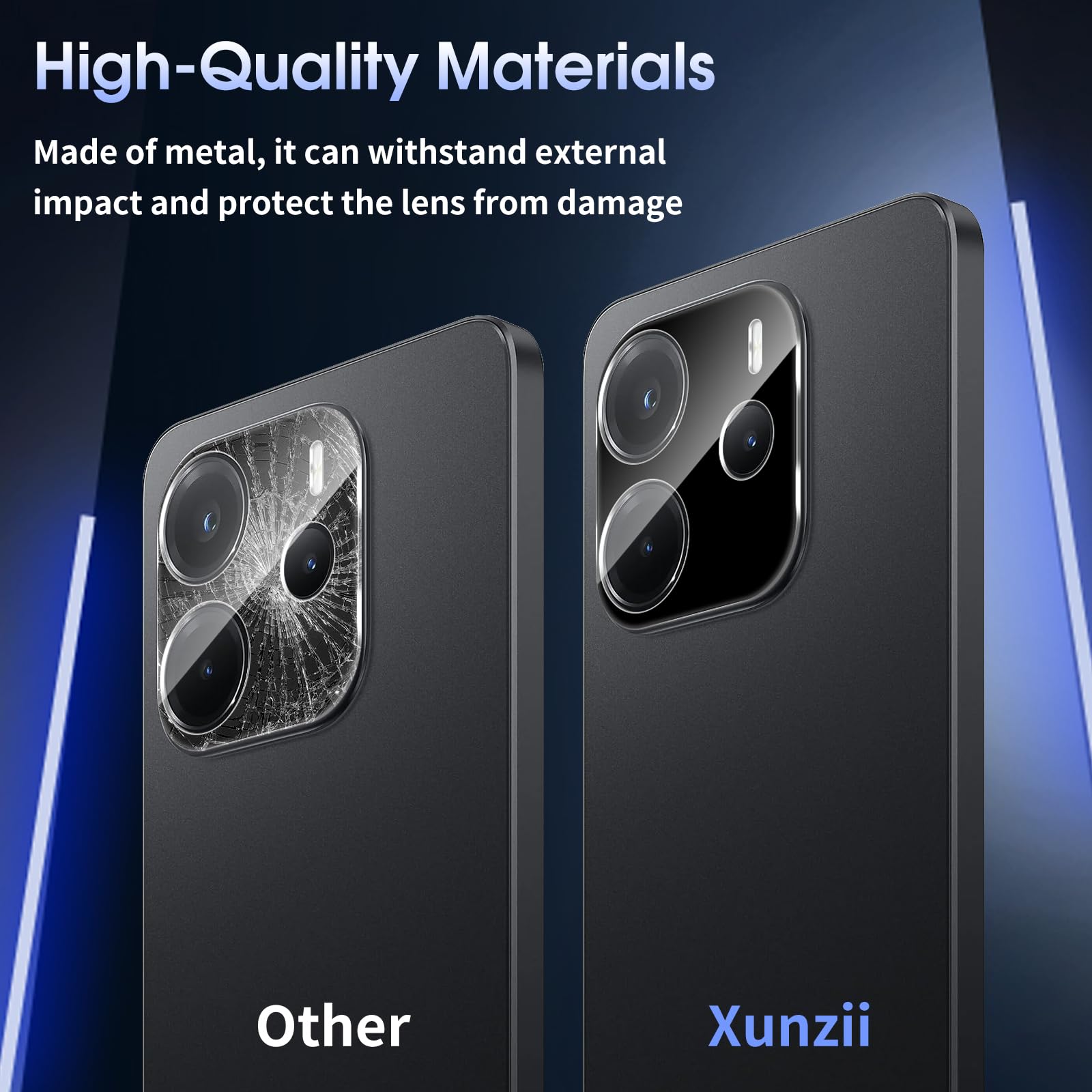Xunzii 2 Pièces Verre Trempé Pour Google Pixel 8A Avec 2 Pièces Caméra Arrière Protecteur, Dureté 9H Film Protection écran En Sans Bulles, Ultra HD Film Vitre Trempé