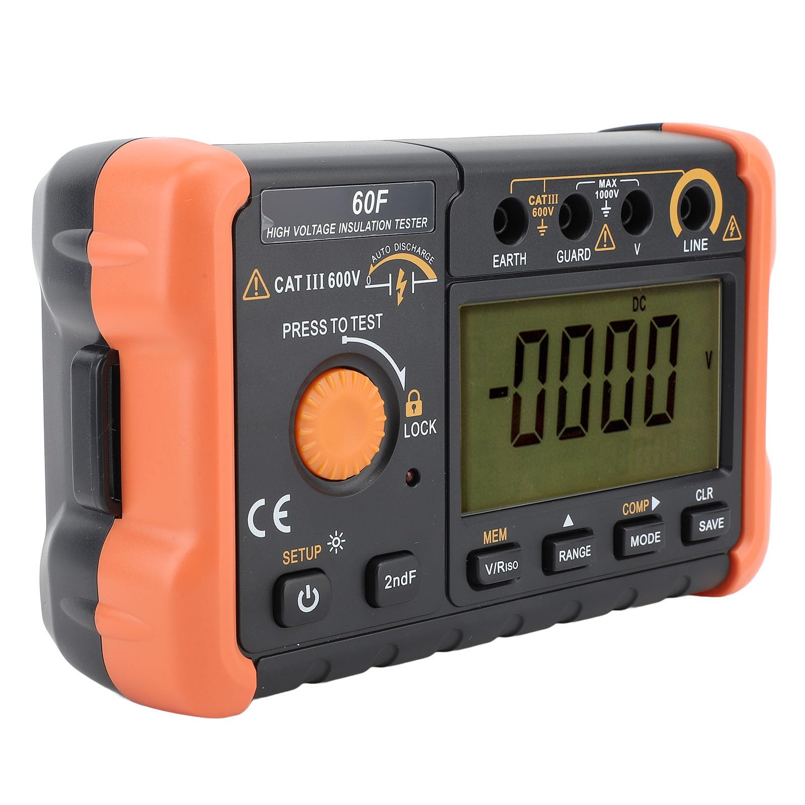 FTVOGUE Tester Izolacji Megaomomierz 50 V do 2500 V Miernik Rezystancji Izolacji z PI DAR COMP 1,3 MA Prąd Zwarciowy Test Napięcia AC DC dla Elektryków Konserwacja