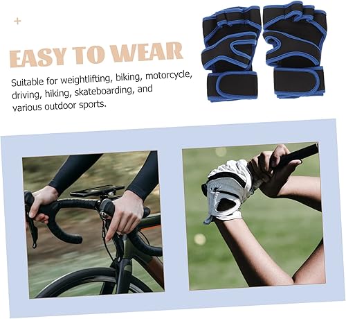 Miniatura 9 de GLEAVI 2 pares de guantes de protección de palma deportiva para hombre, equipo de entrenamiento, guantes de sol, gimnasio, muñequera, soporte de