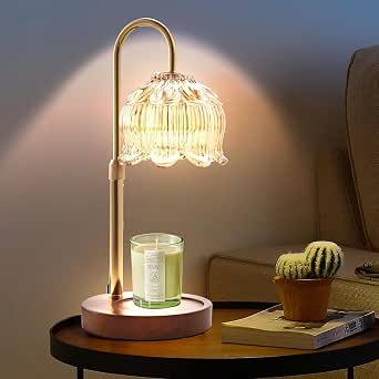 Candle Warmer Lamp with Dimmer - Electric Candle Lamp with Timer for Jar Candles Scented Candles with 2 Bulb