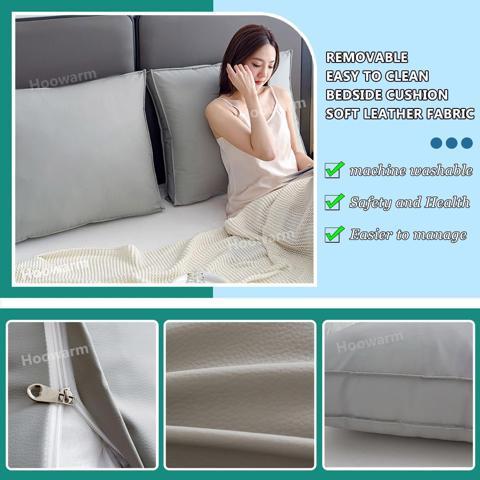 Coussin De Lecture Pour Lit Et Canapé 100x45x12cm - Orange - Soutien Lombaire Doux Et Lavable