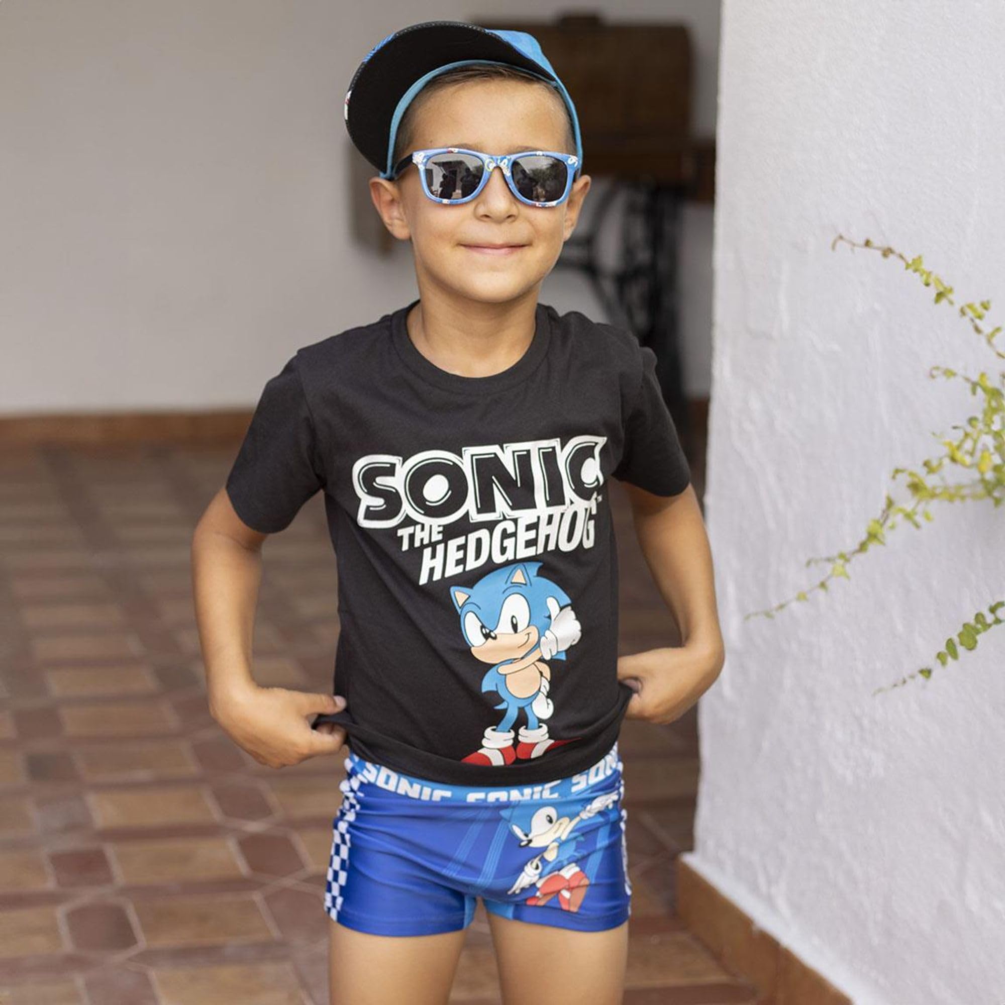 CERDÁ LIFE'S LITTLE MOMENTS Sonic Costume da Bagno per Bambini Swim Trunks Uomo