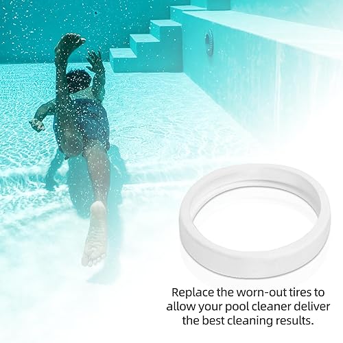 Miniatura 6 de AR-PRO Paquete de 3 neumáticos de repuesto para limpiador de piscina Exact  Compatible con Polaris 180, 280, 360, 380, C10 y C-10  Hecho de goma de