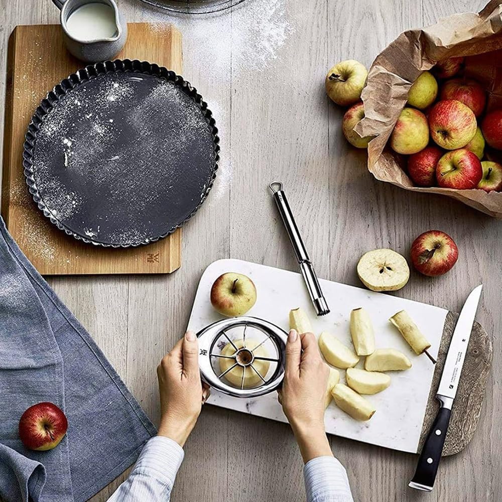 MGE - Quicheform 32 cm - Tarteform mit Hebeboden aus Karbonstahl - Backform Rund - Tarteform - Quiche Formen mit Hebeboden Antihaftbeschichtung - Obstbodenform - Kuchenform - 32 cm