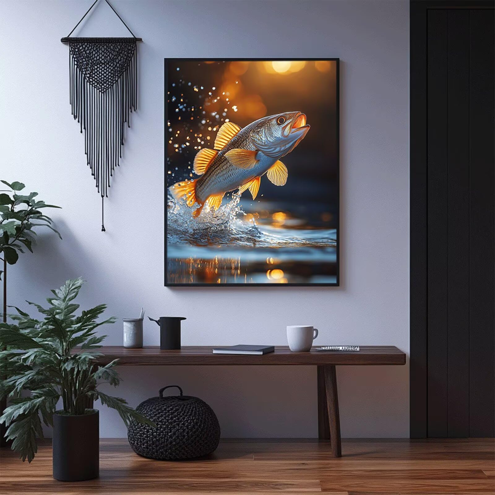 Diamond Painting dorośli ryba diament pełne pokrycie 70 x 95 cm ZXSH9888