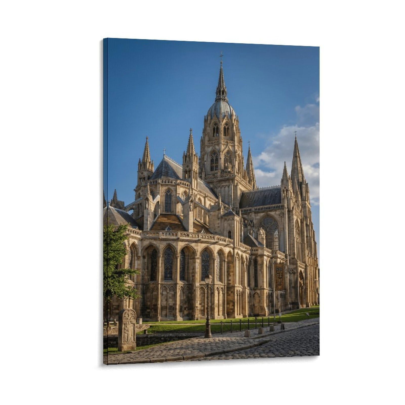 XPASHIQWC French Gothic Cathedral Poster Artwork Giclee Canvas Prints Modern Wall Art Picture Wall Hanging for Bathroom Wall Decor 16x24inch(40x60cm)