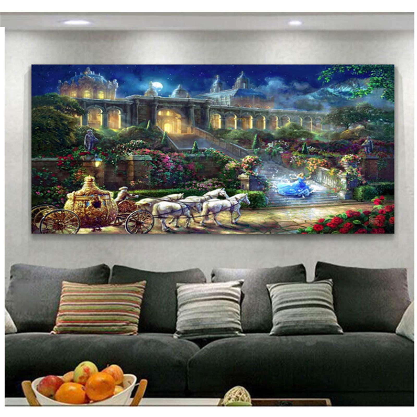 Peinture diamant 5D grand format pour décoration murale salon de luxe