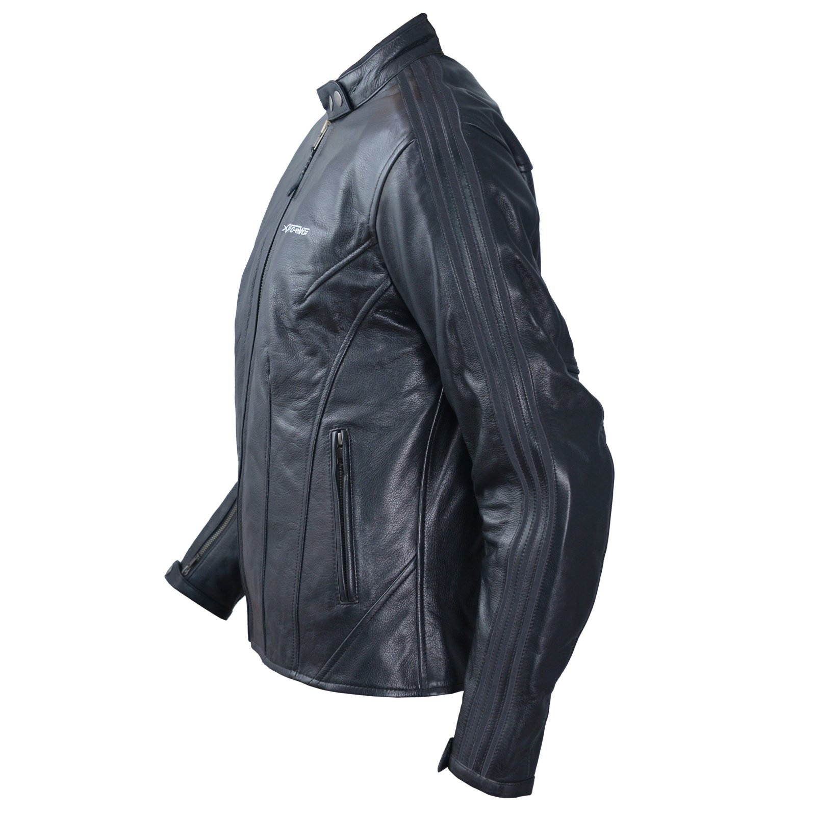 A-pro Blouson Cuir Femme Moto Protections CE Veste Vintage Thermique Blanc