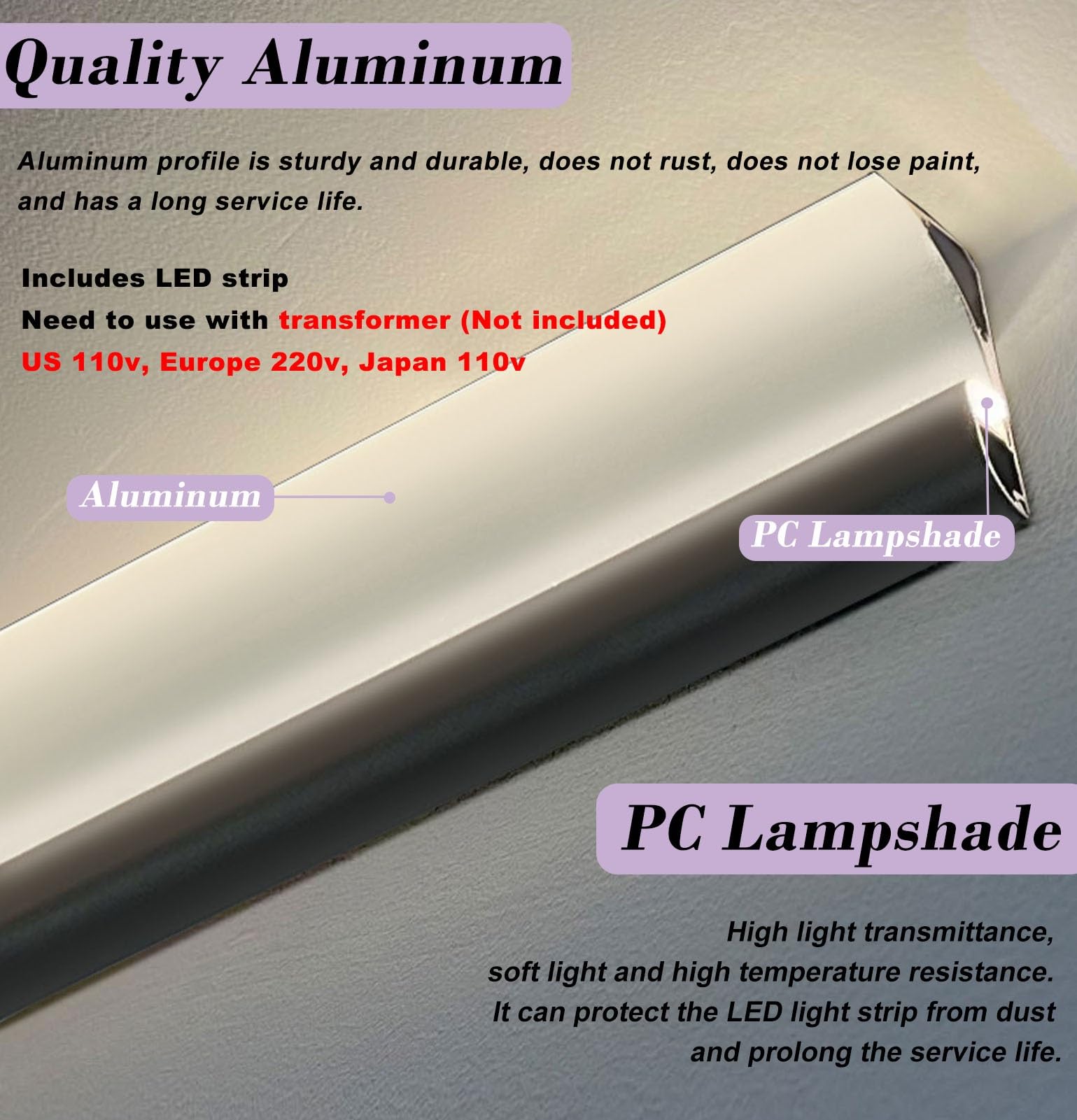 Juego de iluminación indirecta LED con canal de aluminio y esquinas, riel de forma para techo de pared, 9 m para decoración del hogar e iluminación ambiental