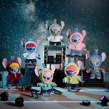 MINISO Disney Stitch GenZ Street Series Blind Box, Vinyl Pendant Plush Surprise Box Figure Model Random Design Collectible Toy for Home Decor Birthday Gifts (Random One Figure)