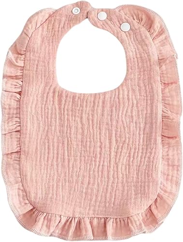 Miniatura 5 de PandaEar Paquete de 4 baberos de muselina para bebés, baberos absorbentes tipo bandana para niñas, algodón suave, ajustable, babero de dentición y
