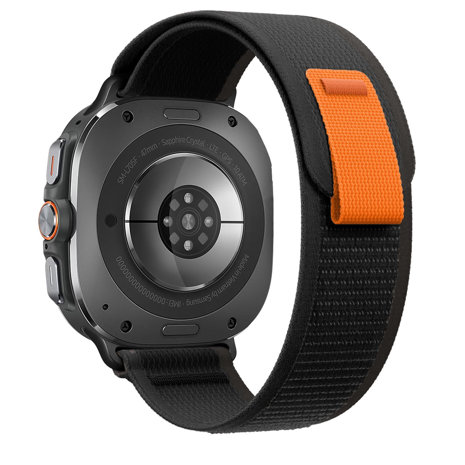 Trail Band for Samsung Galaxy Watch Ultra Bands 47mm Men/Women,Rugged Fabric Nylon Alpine Sport Loop Strap for Samsung Galaxy Watch 7 Ultra Band 47 mm 2024 Breathable Replacement Wristband