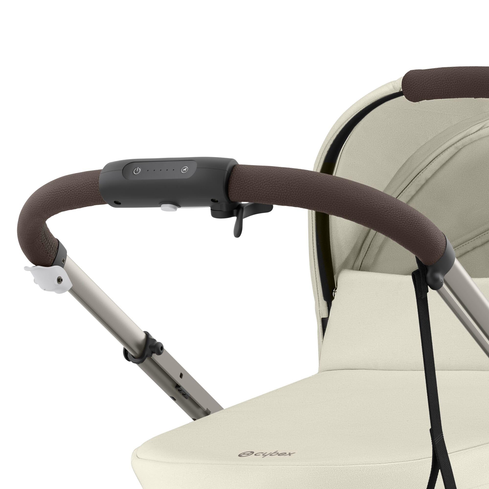 CYBEX Poussette Gold e-GAZELLE S, de la naissance à 4 ans, max. 22 kg, système tout-en-1 avec propulsion électrique, Beige coquillage